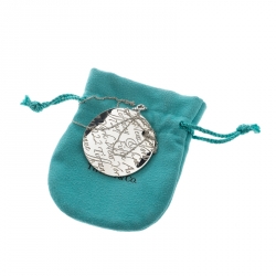 Pre Owned Tiffany & Co. Tiffany Notes Silver Round Pendant Necklace
