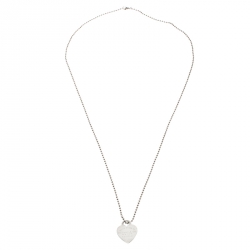 Pre Owned Tiffany & Co. Return To Tiffany Heart Tag Silver Pendant Necklace