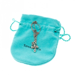 Pre Owned Tiffany & Co. Sterling Silver Elsa Peretti Cross Pendant Necklace