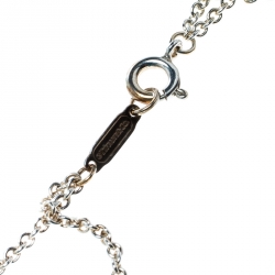 Pre Owned Tiffany & Co. Infinity Blue Enamel Silver Bracelet