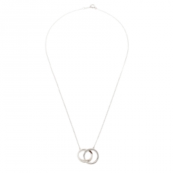 Pre Owned Tiffany & Co. 1837 Interlocking Circles Silver Pendant Necklace