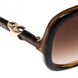 Pre Owned Tiffany & Co. Brown Havana/Brown Gradient TF4024 Oversize Sunglasses