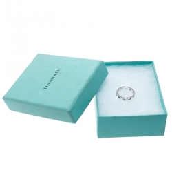 Pre Owned Tiffany & Co. Atlas Open Silver Band Ring Size 54.5