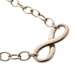 Pre Owned Tiffany & Co. Infinity Silver Chain Link Bracelet