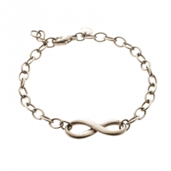 Pre Owned Tiffany & Co. Infinity Silver Chain Link Bracelet