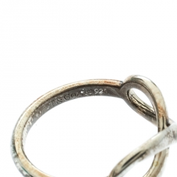 Pre Owned Tiffany & Co. Infinity Silver Ring Size 48