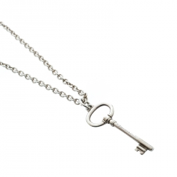 Pre Owned Tiffany & Co. Key Silver Pendant Necklace