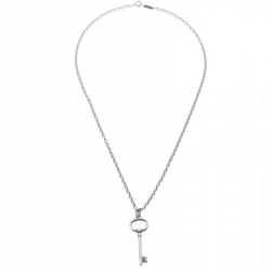 Pre Owned Tiffany & Co. Key Silver Pendant Necklace