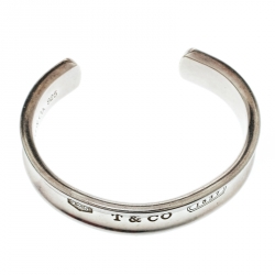 Pre Owned Tiffany & Co. 1837 Silver Open Cuff Bracelet