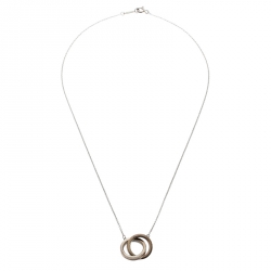 Tiffany & Co. 1837 Interlocking Circles Silver Pendant Necklace
