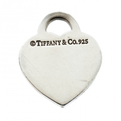 Pre Owned Tiffany & Co. Return To Tiffany Heart Tag Silver Charm Pendant