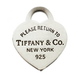 Pre Owned Tiffany & Co. Return To Tiffany Heart Tag Silver Charm Pendant