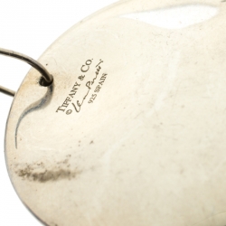 Pre Owned Tiffany & Co. Elsa Peretti Sterling Silver Disc Drop Earrings