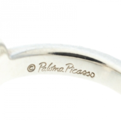 Pre Owned Tiffany & Co. Paloma Picasso Loving Heart Silver Ring Size 52.5