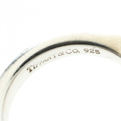 Pre Owned Tiffany & Co. Paloma Picasso Loving Heart Silver Ring Size 52.5