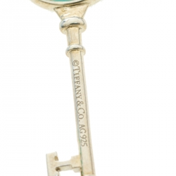 Pre Owned Tiffany & Co. Knot Key Pendant Enamel Silver Necklace