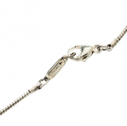 Pre Owned Tiffany & Co. Stencil Heart Pendant Wire Chain Necklace