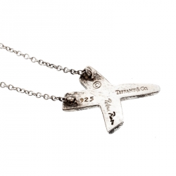 Pre Owned Tiffany & Co. Paloma Picasso X Silver Pendant Necklace