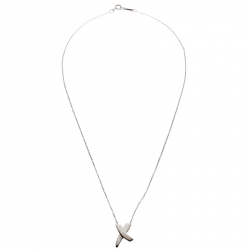 Pre Owned Tiffany & Co. Paloma Picasso X Silver Pendant Necklace