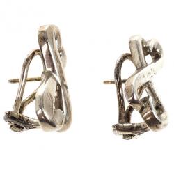 Pre Owned Tiffany & Co. Paloma Picasso Double Loving Heart Silver Earrings