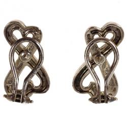 Pre Owned Tiffany & Co. Paloma Picasso Double Loving Heart Silver Earrings