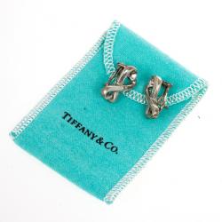 Pre Owned Tiffany & Co. Paloma Picasso Double Loving Heart Silver Earrings