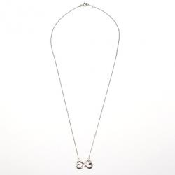 Pre Owned Tiffany & Co. Paloma Picasso Double Loving Heart Silver Pendant Necklace