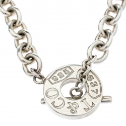 Pre Owned Tiffany & Co. Sterling Silver Chain Toggle Necklace 