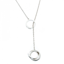 Pre Owned Tiffany & Co. Sterling Silver Interlocking Circles Lariat Necklace
