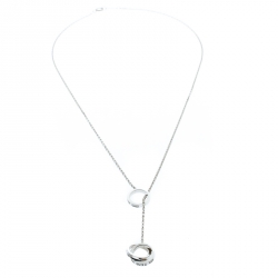 Pre Owned Tiffany & Co. Sterling Silver Interlocking Circles Lariat Necklace