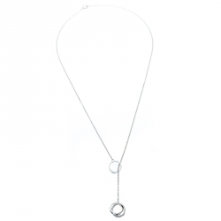 Pre Owned Tiffany & Co. Sterling Silver Interlocking Circles Lariat Necklace