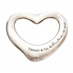 Pre Owned Tiffany & Co. Elsa Peretti Open Heart Silver Pendant