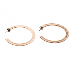 Pre Owned Tiffany & Co. Rose Gold Tone Rubedo Metal Hoop Earrings