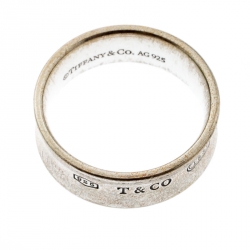 Pre Owned Tiffany & Co. 1837 Sterling Silver Band Ring Size 60