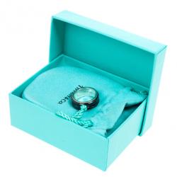 مملوكة مسبقًا Tiffany & Co. 1837 Midnight Titanium and Silver Wide Band Ring Size 54