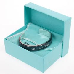 مملوكة مسبقًا Tiffany & Co. 1837 Midnight Titanium Silver Cuff Bracelet 16 CM