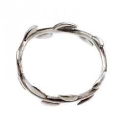 Pre Owned Tiffany & Co. Paloma Picasso Olive Leaf Band Ring Size 52