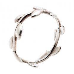Pre Owned Tiffany & Co. Paloma Picasso Olive Leaf Band Ring Size 52