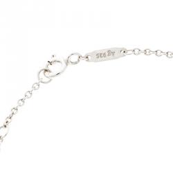 Pre Owned Tiffany & Co. Tiffany 1837 Silver Rubedo Interlocking Circles Chain Bracelet