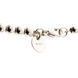 Pre Owned Tiffany & Co. Return to Tiffany Enamel Heart Tag Silver Bead Bracelet