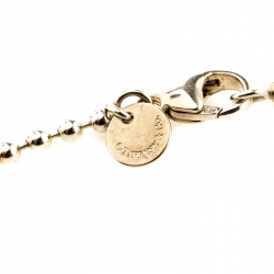 Pre Owned Tiffany & Co. Blossom Key Diamond Silver Bead Chain Pendant Necklace