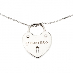 Pre Owned Tiffany & Co. Return to Tiffany Heart Lock Silver Pendant 