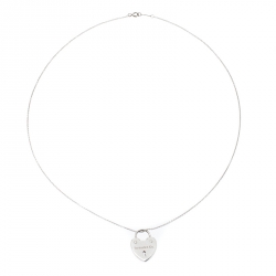 Pre Owned Tiffany & Co. Return to Tiffany Heart Lock Silver Pendant 