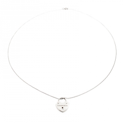 Pre Owned Tiffany & Co. Return to Tiffany Heart Lock Silver Pendant 