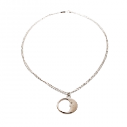 Pre Owned Tiffany & Co. Man In The Moon Silver Pendant Necklace