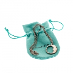 Pre Owned Tiffany & Co. Man In The Moon Silver Pendant Necklace