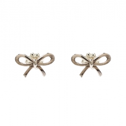 Pre Owned Tiffany & Co. Bow Silver Stud Earrings