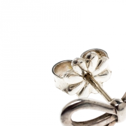 Pre Owned Tiffany & Co. Bow Silver Stud Earrings