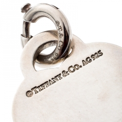 Pre Owned Tiffany & Co. Return To Tiffany Heart Tag Silver Charm Pendant