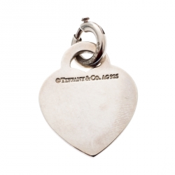 Pre Owned Tiffany & Co. Return To Tiffany Heart Tag Silver Charm Pendant